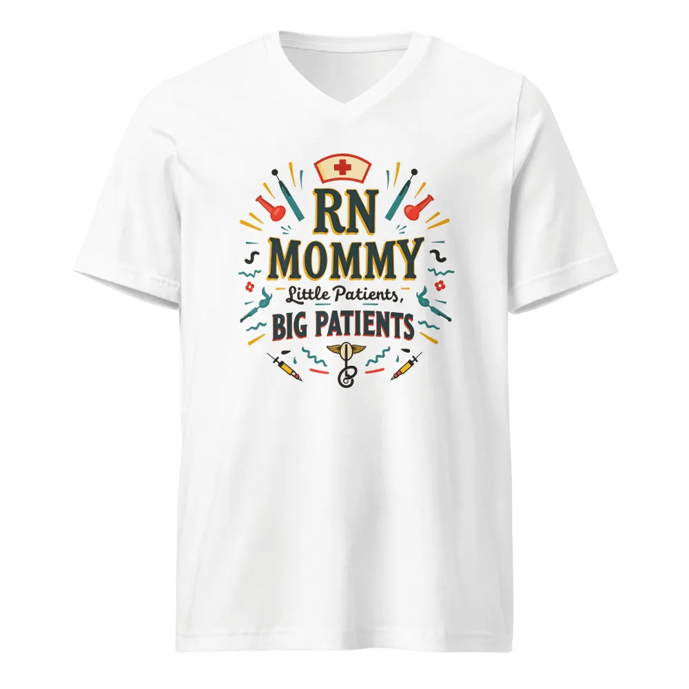 RN MOMMY Little Patients BIG PATIENTS V-Neck Tee product image (1)