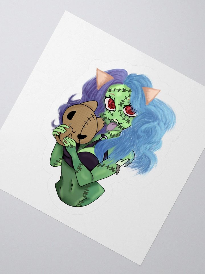 Whimsical Licking Cat Sticker Set product image (5)