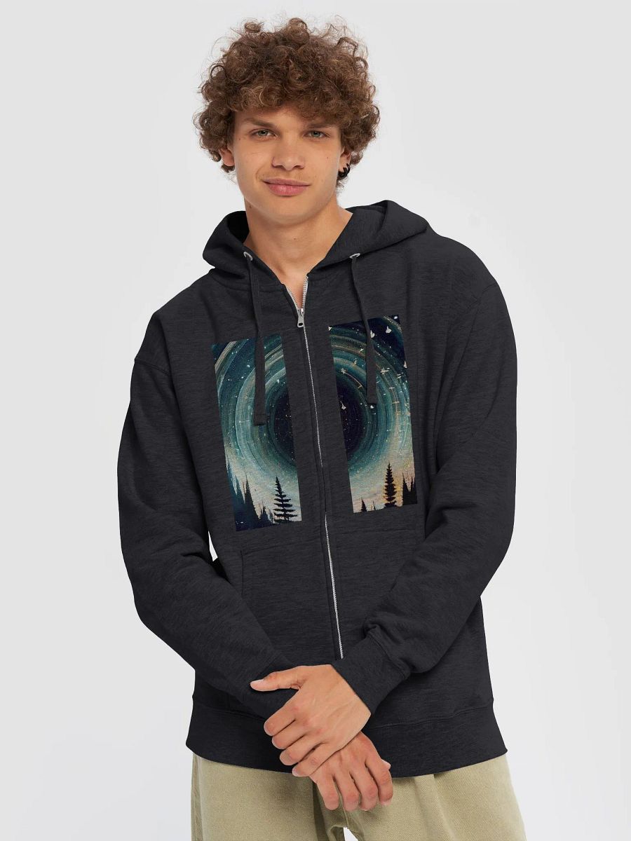 Starry Night Swirl Fleece Zip-Up Hoodie product image (5)