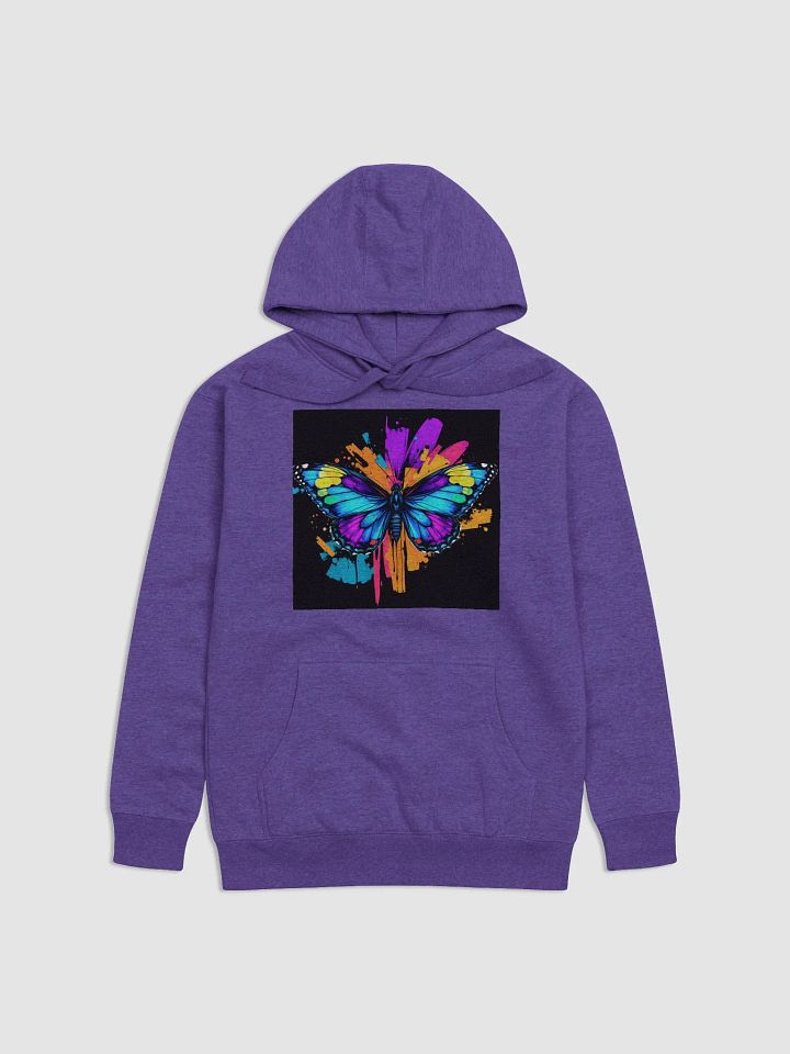 Vibrant Butterfly Splatter Hoodie- image on both sides product image (1)