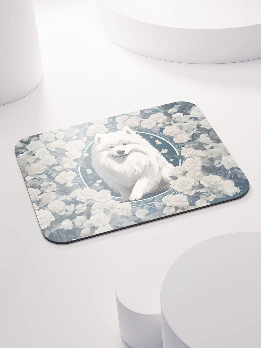 Floral Samoyed Mouse Pad product image (5)