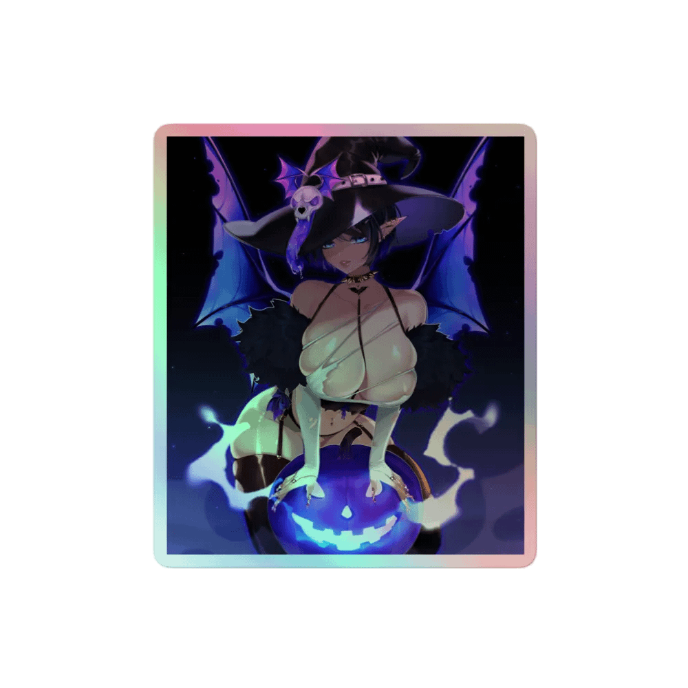 Milf Mikaween Holo Sticker w/ Background product image (1)