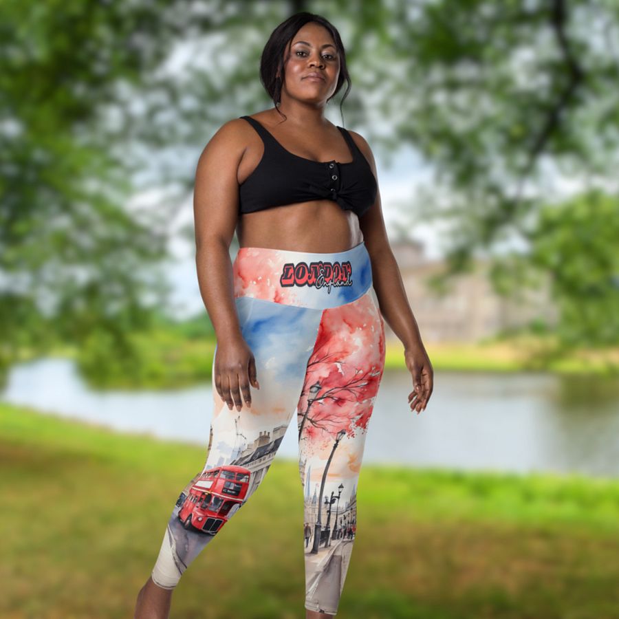 London England Watercolor All Over Print Leggings product image (6)
