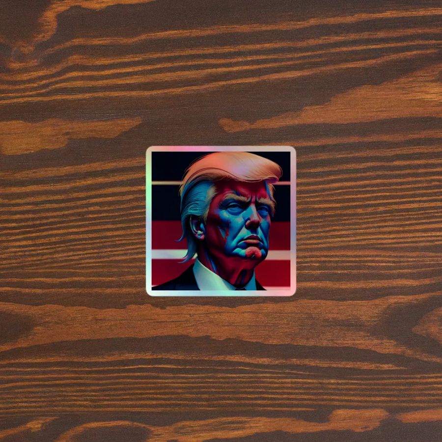 Blue and Red Holographic Sticker product image (3)