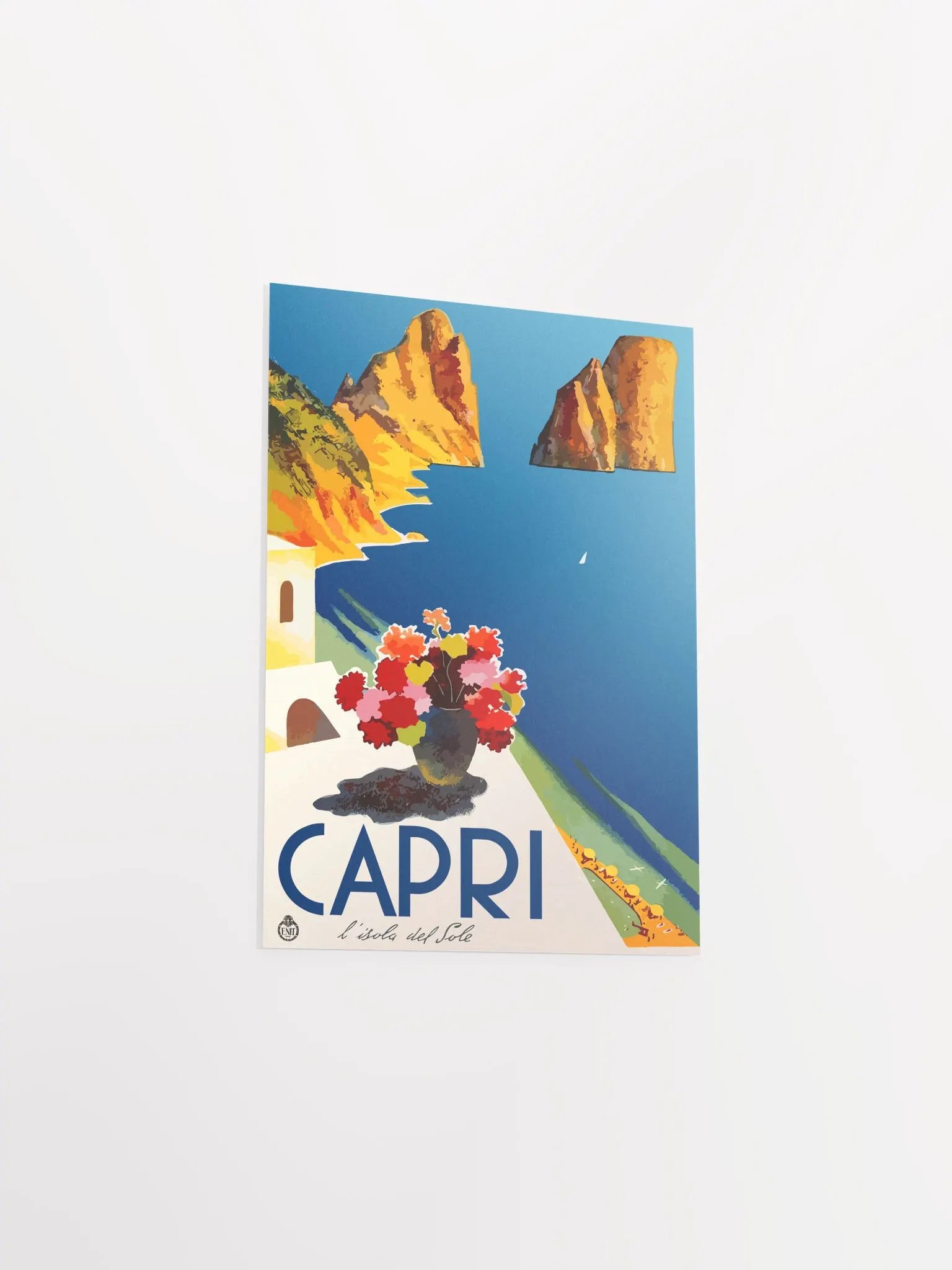 Capri - L'Isola del Sole, Italy (ENIT, 1952) — retro vintage travel poster, vintage travel art, propaganda poster product image (9)