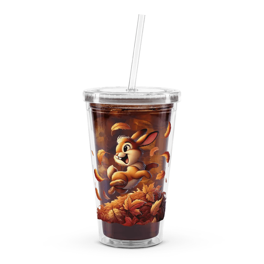 Autumn Leaves Bunny Rabbit Double Wall Tumbler product image (7)
