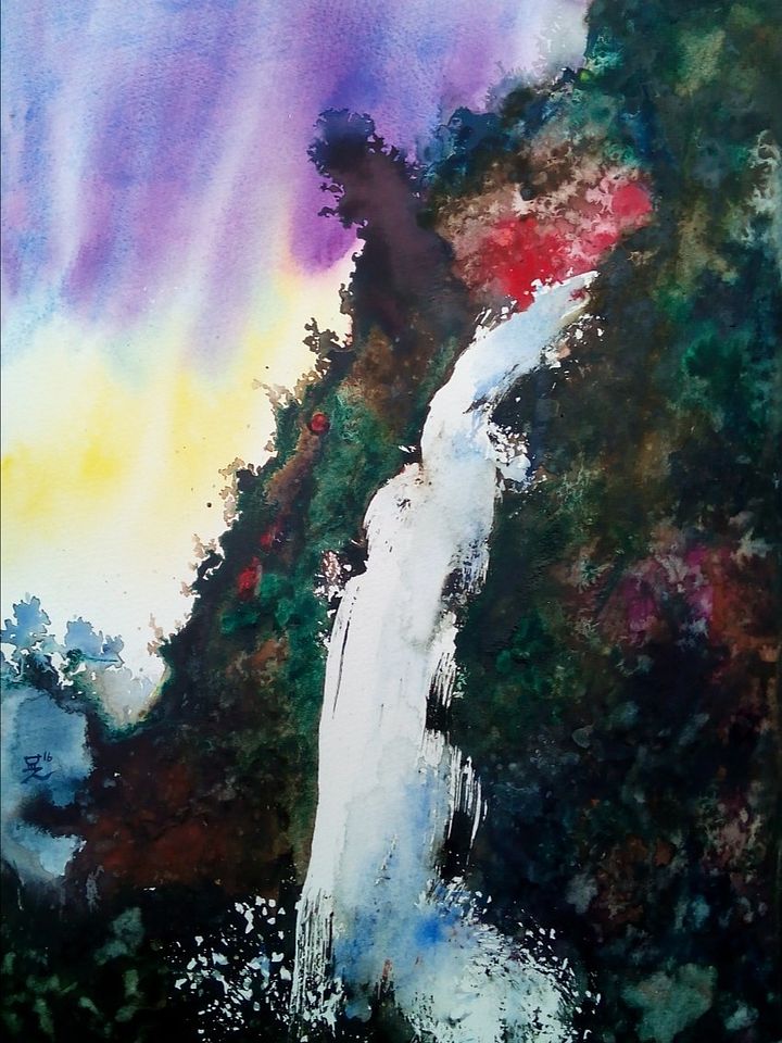 'Waterfall" Painting by Deni Je product image (1)