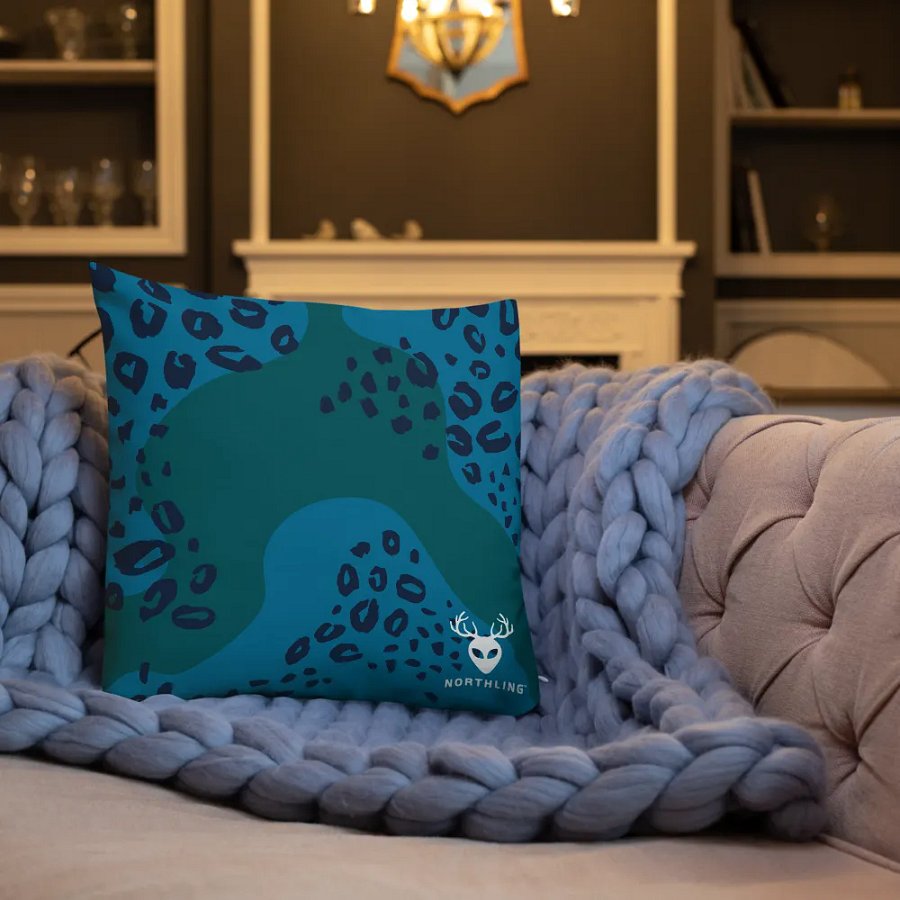 Northling™ Blue Green Topo Throw Pillow product image (3)