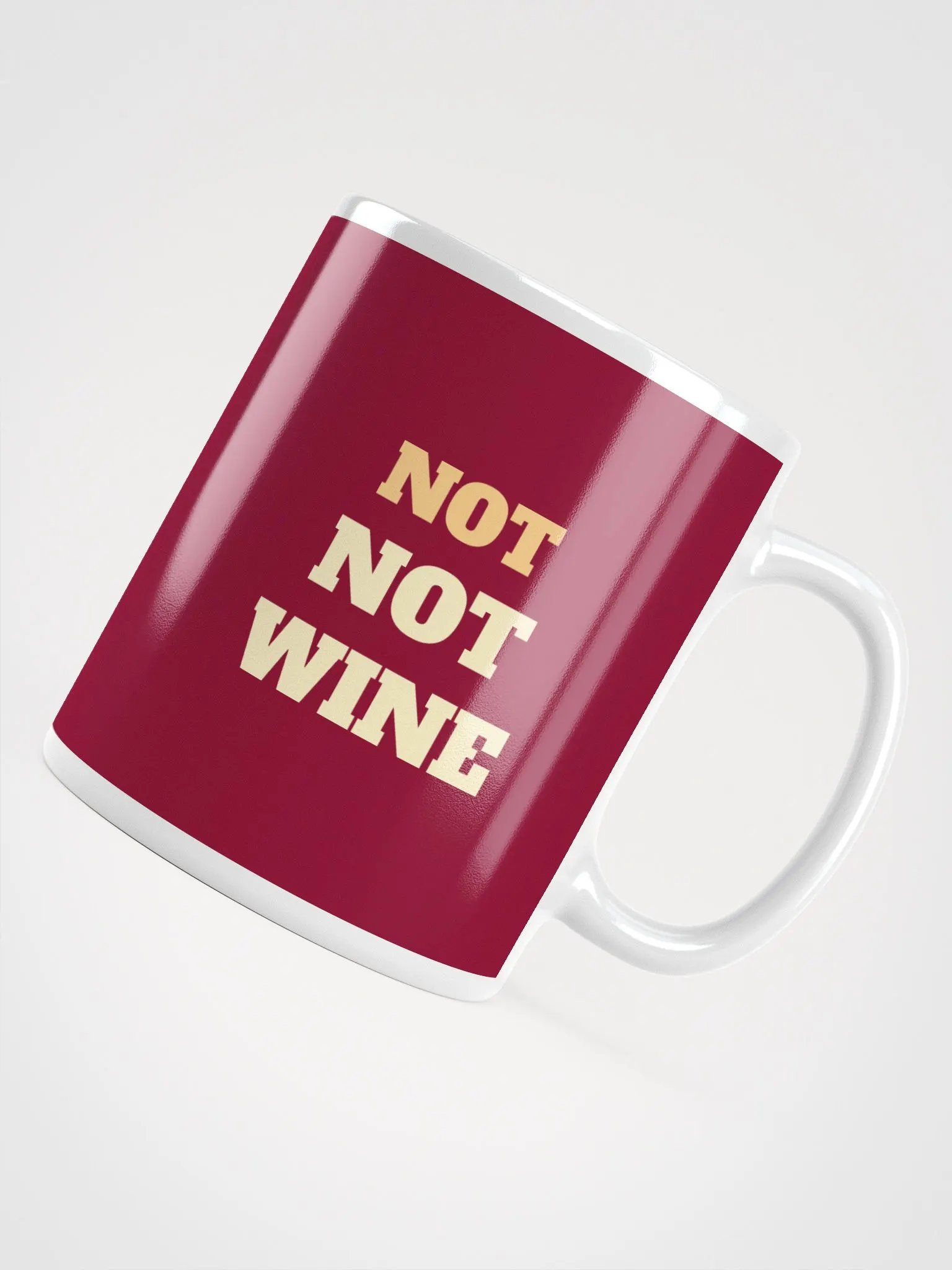 Breakfast Wine - Not Not Wine Ceramic Mug - Whimsical 11 oz or 15 oz Beverage Cup product image (4)