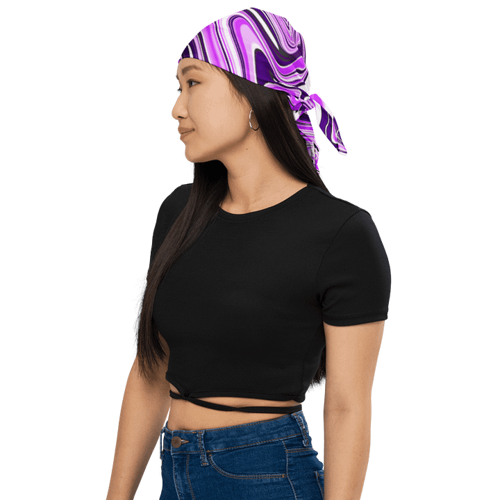Bandana - Purple Digital Fluid Art product image (1)