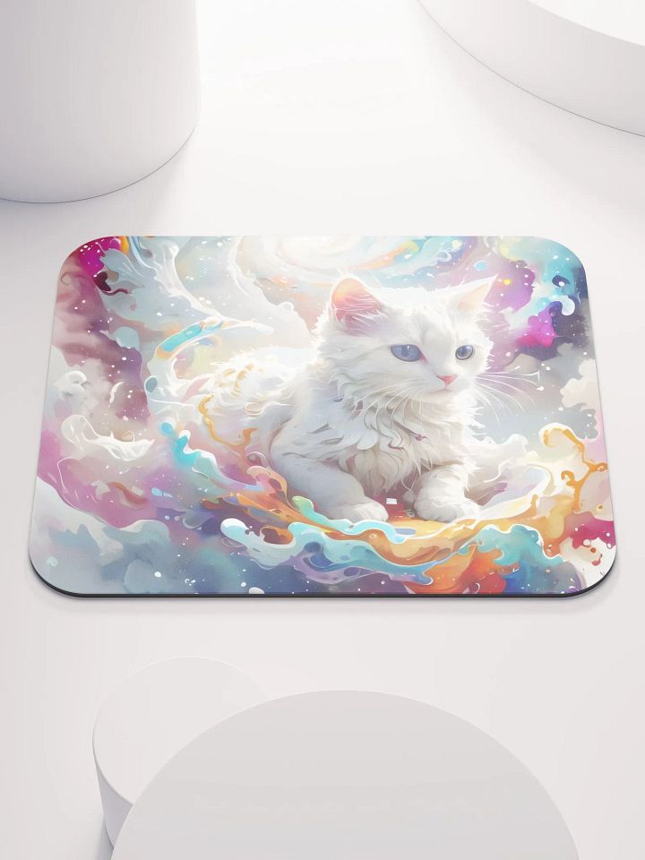 Vibrant Colors and Feline Fantasy Mouse Pad product image (2)