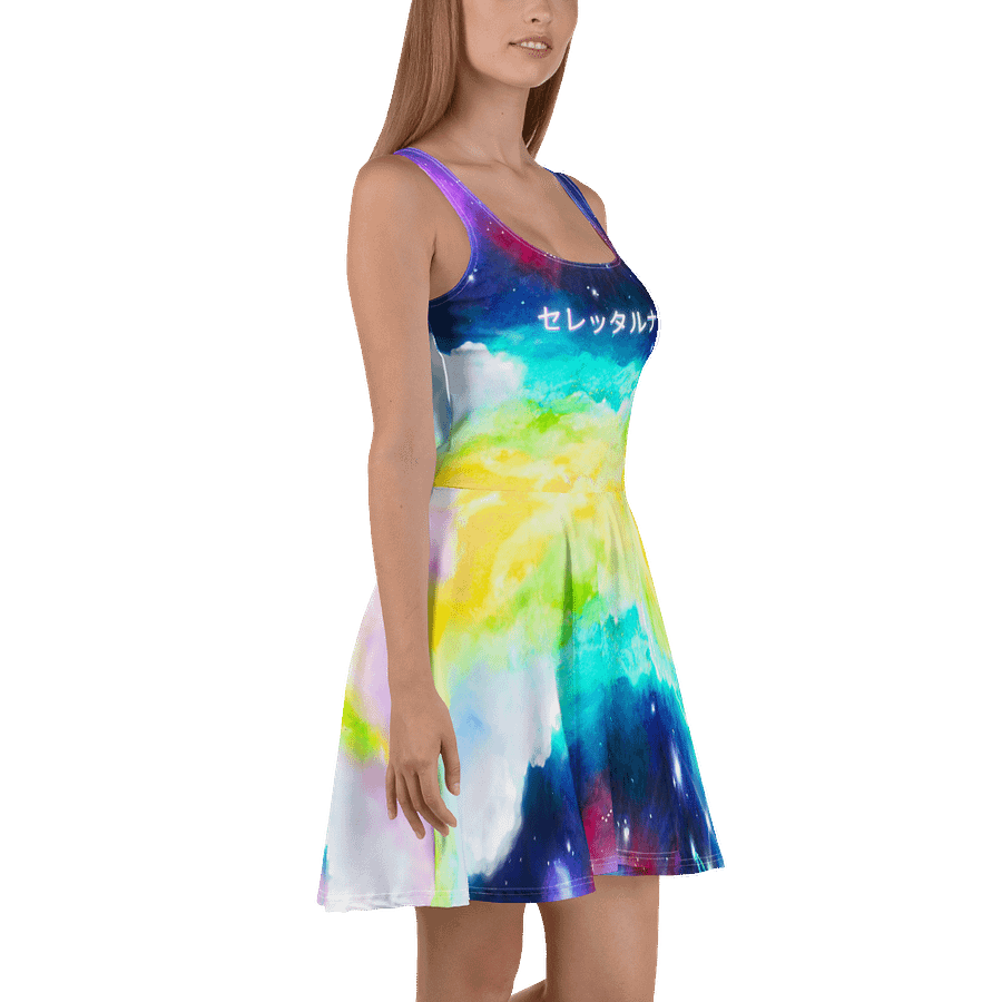 CERETTAART Rainbow Cloud Flare Skater Dress product image (3)