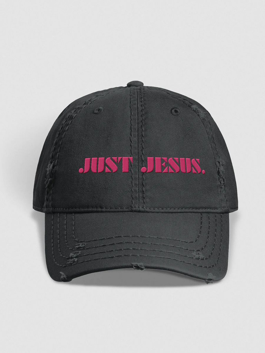 JUST JESUS PINK Distressed Hat product image (1)