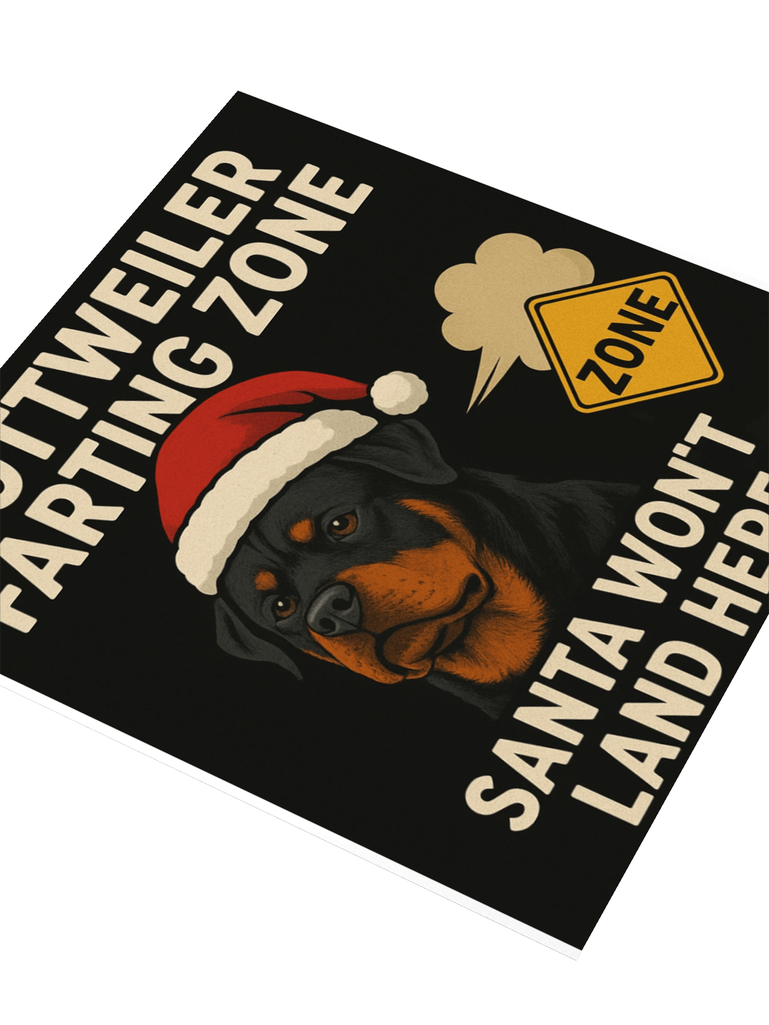 Santa Won't Land Here Rottweiler Sticker product image (8)