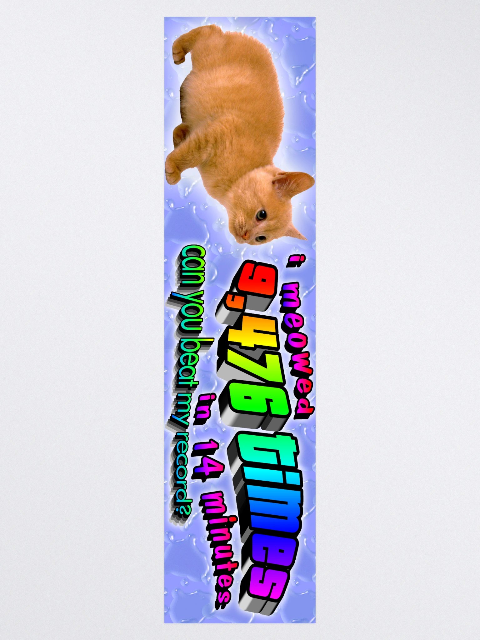 i meowed 9,476 times bumper sticker product image (3)
