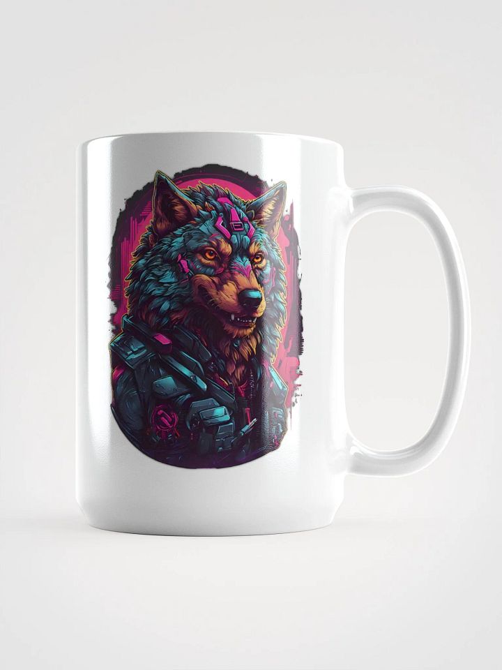 Neon Wolf Cyberpunk Mug product image (1)