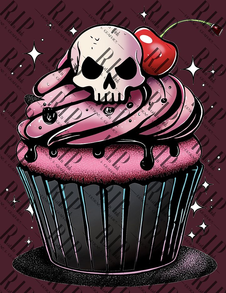 Deadly Desserts Digital Download PNG - Full Color & Outline version product image (1)