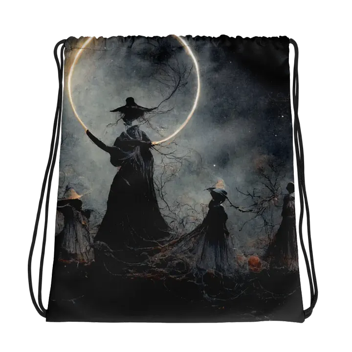 Contrast Straps All-Over Drawstring Bag product image (1)
