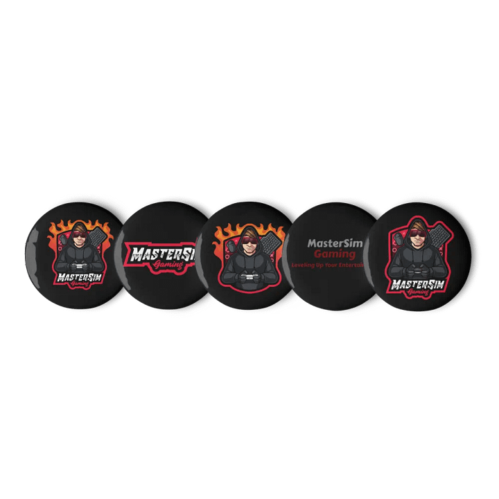MasterSim buttons (W/ throwback logo) product image (1)