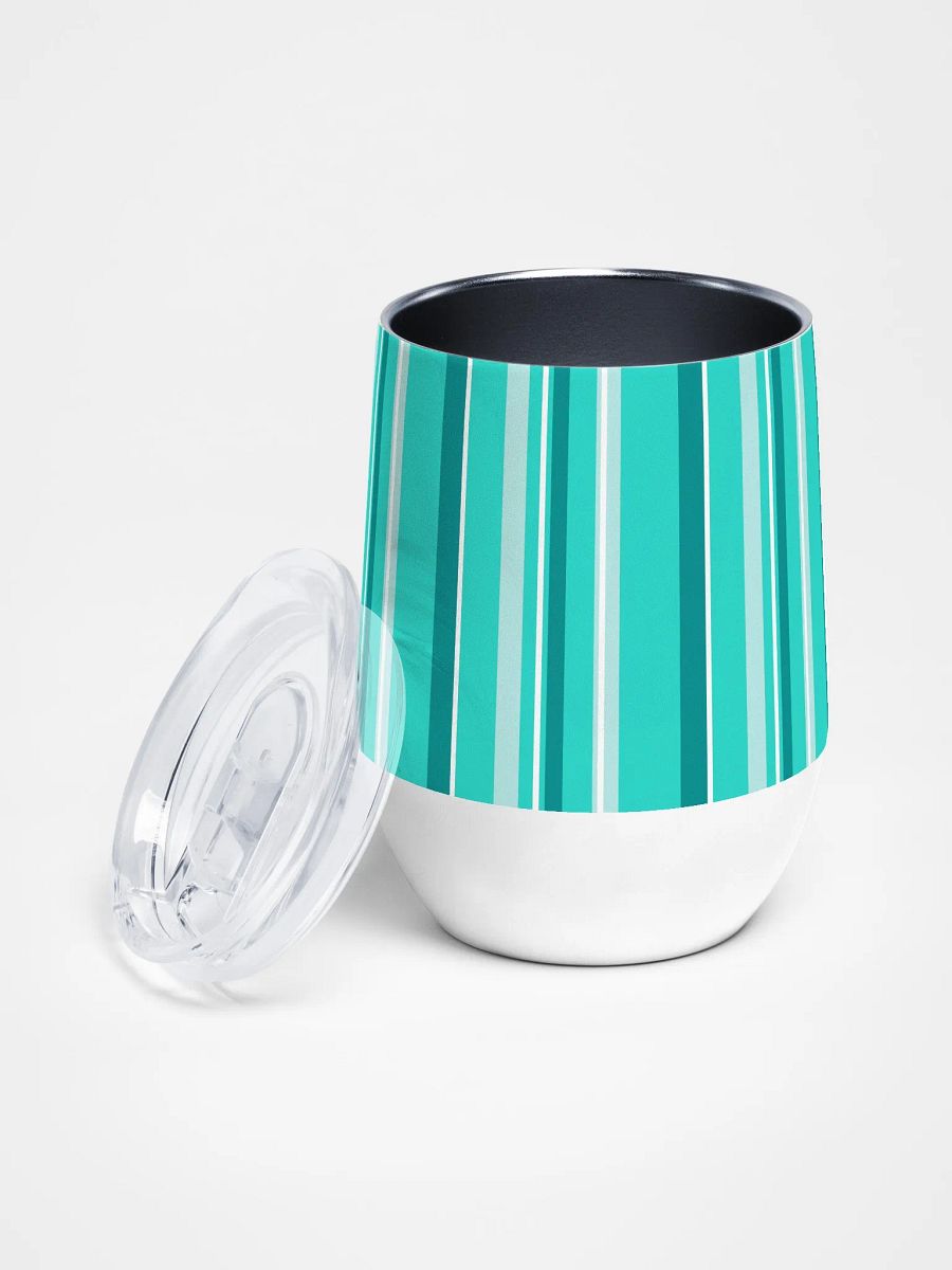 Party Time! Teal Stripe Wine Tumbler product image (3)