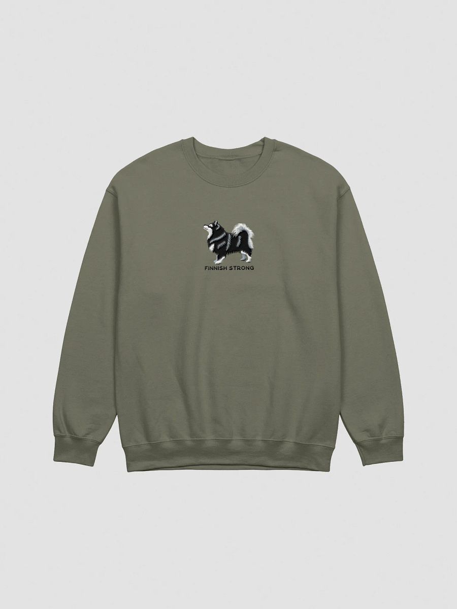 Finnish Strong Sweatshirt (Embroidered) of a Finnish Lapphund(Black) product image (7)