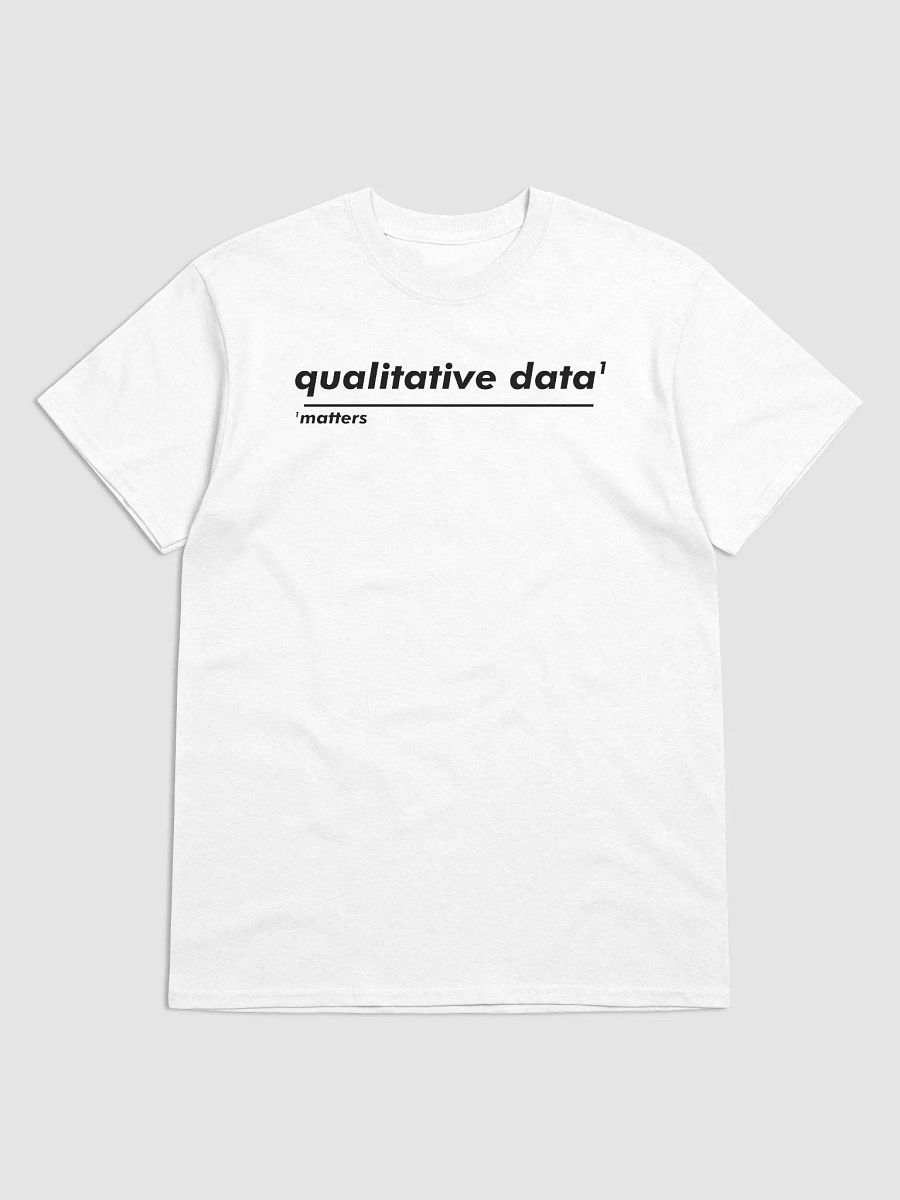 Omnibio Lab Qualitative Data Matters Footnote T-Shirt product image (3)