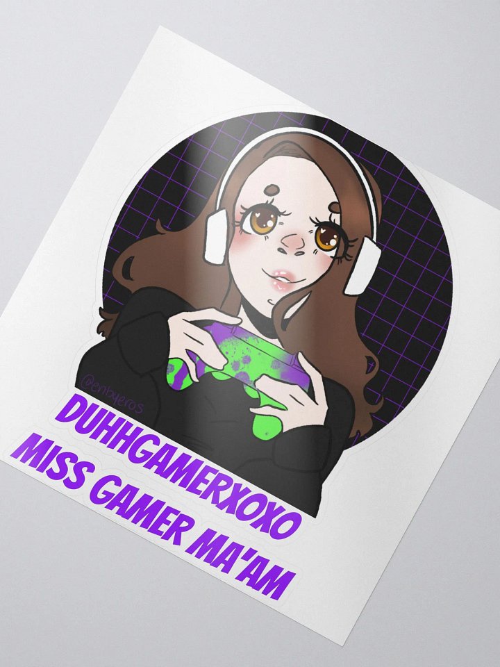 DuhhGamerXOXO/Miss Gamer Ma'am Sticker - Purple Text product image (2)