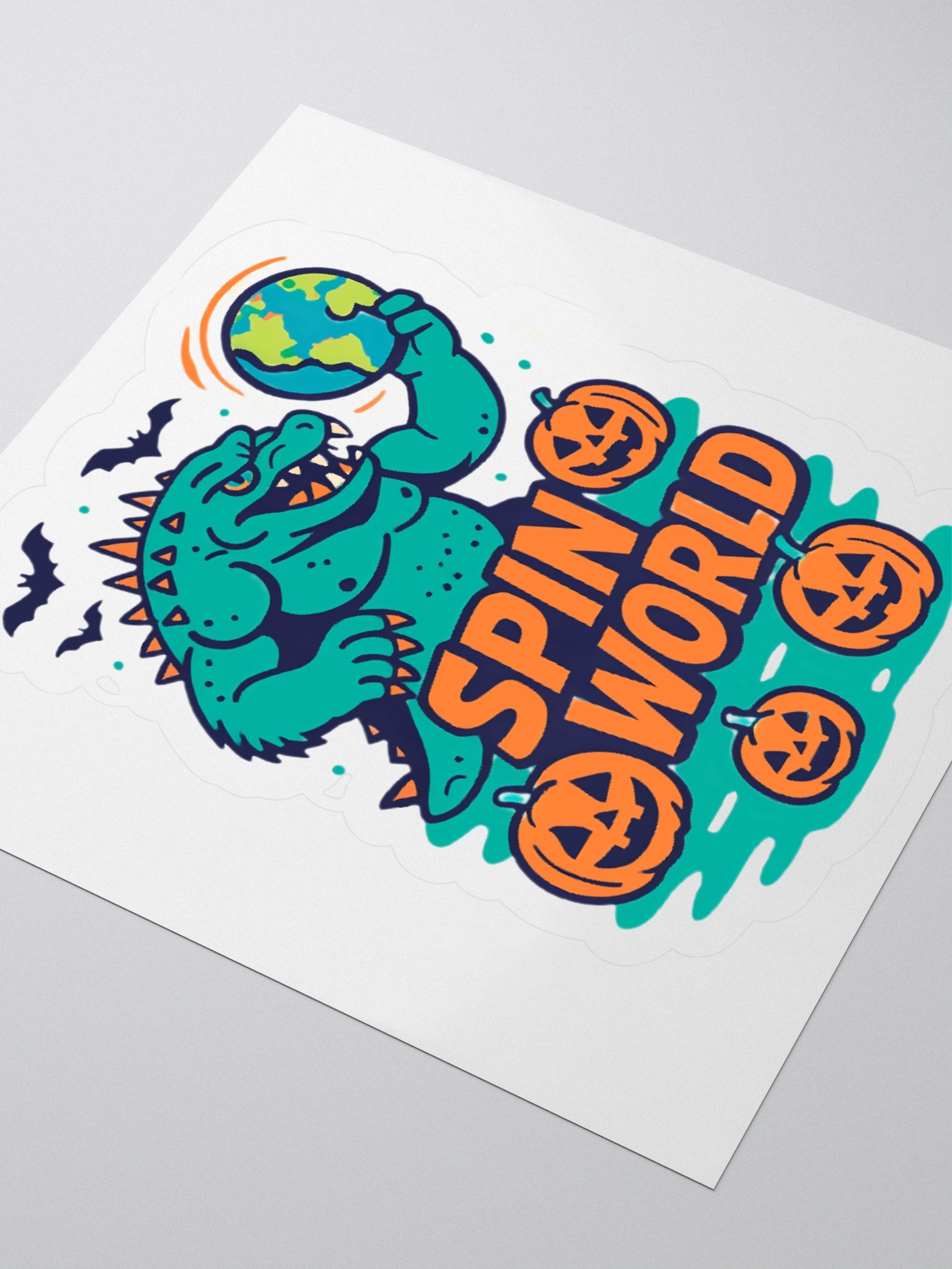Halloween Monster Spins the World Sticker product image (7)