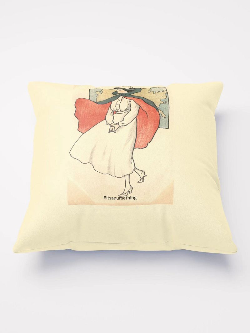 Vintage Nurse Print Pillow