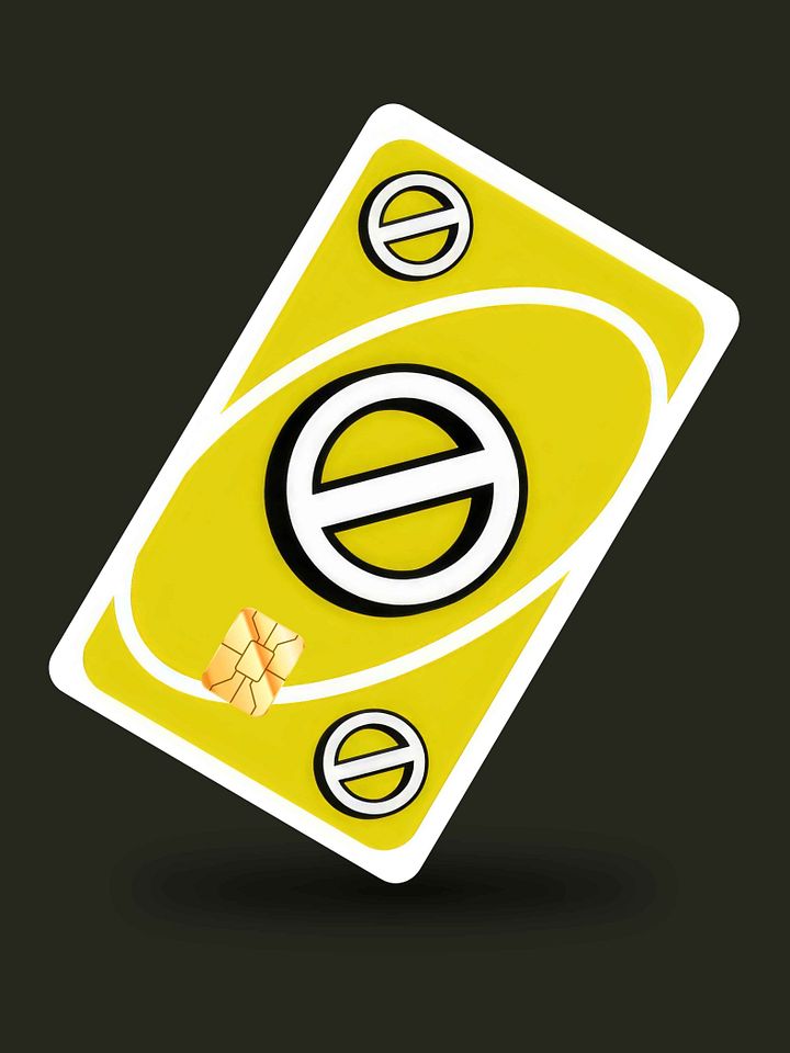 Uno Skip Card Yellow (Holographic) product image (1)