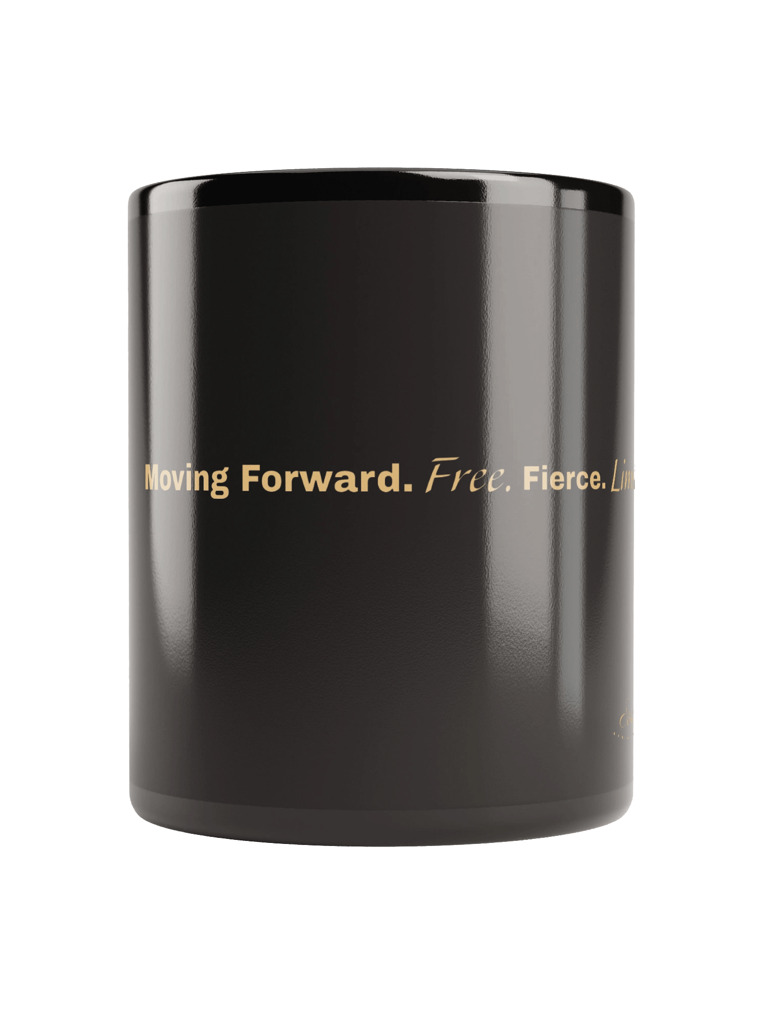 Soully Mine- GOLD PRINT Moving Forward. Free. Fierce. Limitless Mug product image (1)