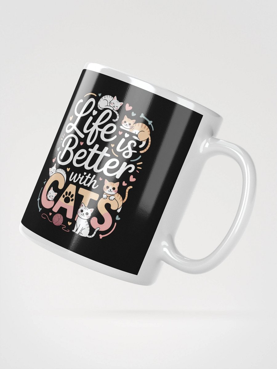 Life Is Better with Cats – Cute Cat Lover Coffee Mug product image (2)