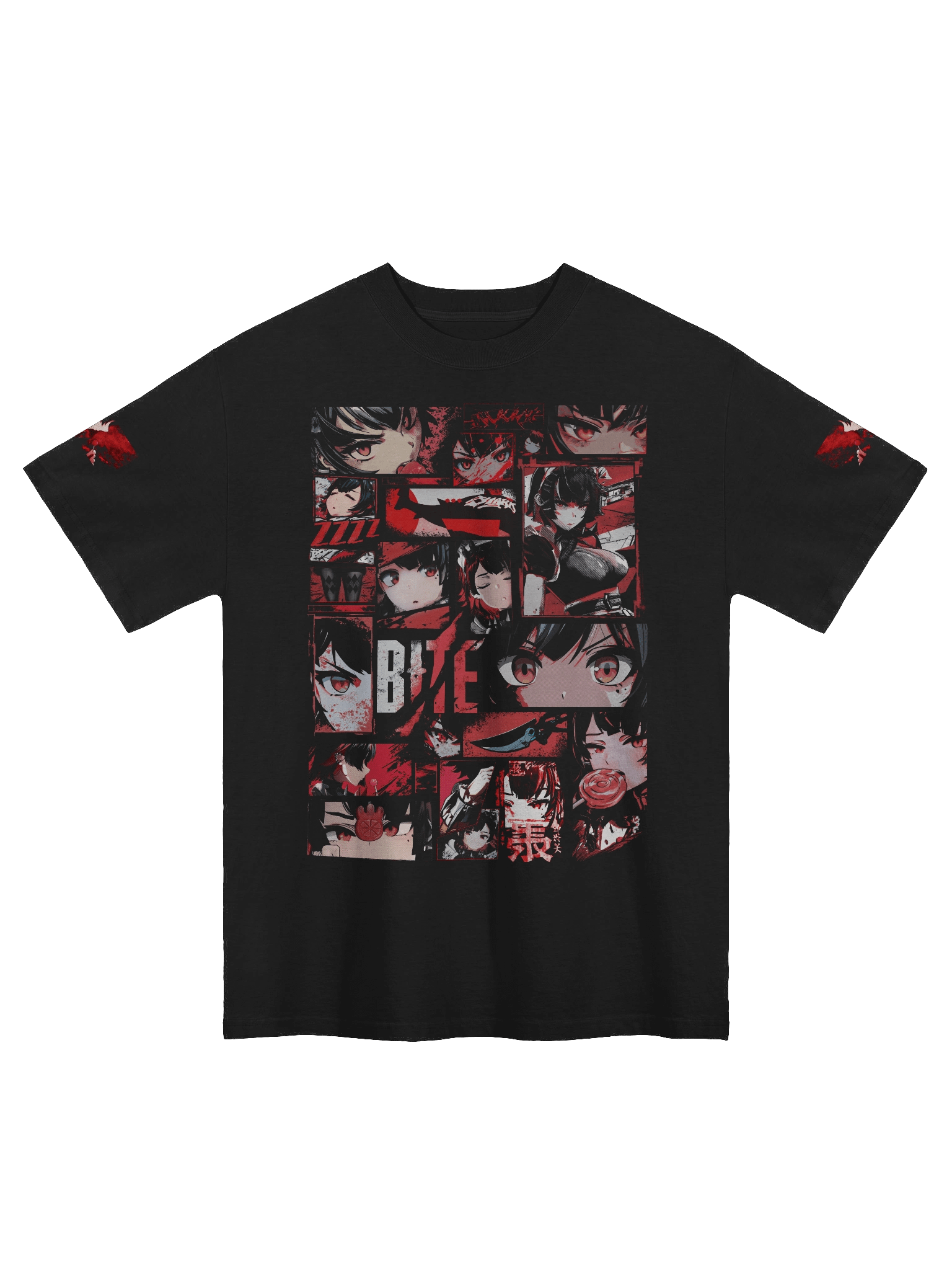 Double Shoulder print Ellen Joe Premium Oversized Heavyweight Fabric T-Shirt product image (1)