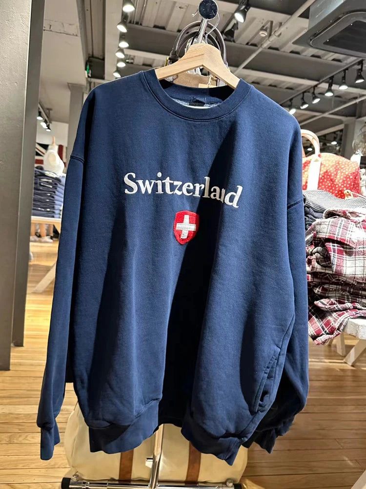 Blue Switzerland crewneck Sweatshirt product image (3)