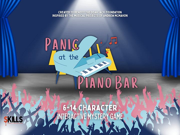 Panic at the Piano Bar - A 6-14 Character Interactive Mystery Game Benefitting the Dear Jack Foundation product image (1)