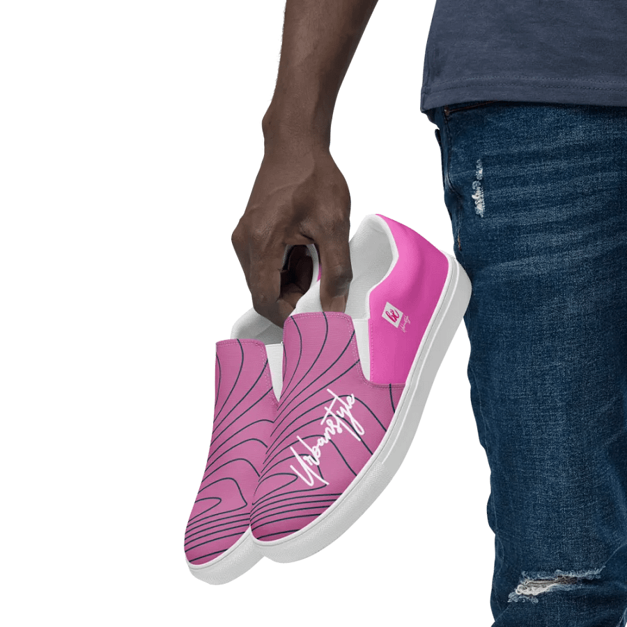 Pink Wave Men's Canvas Slip-Ons product image (5)