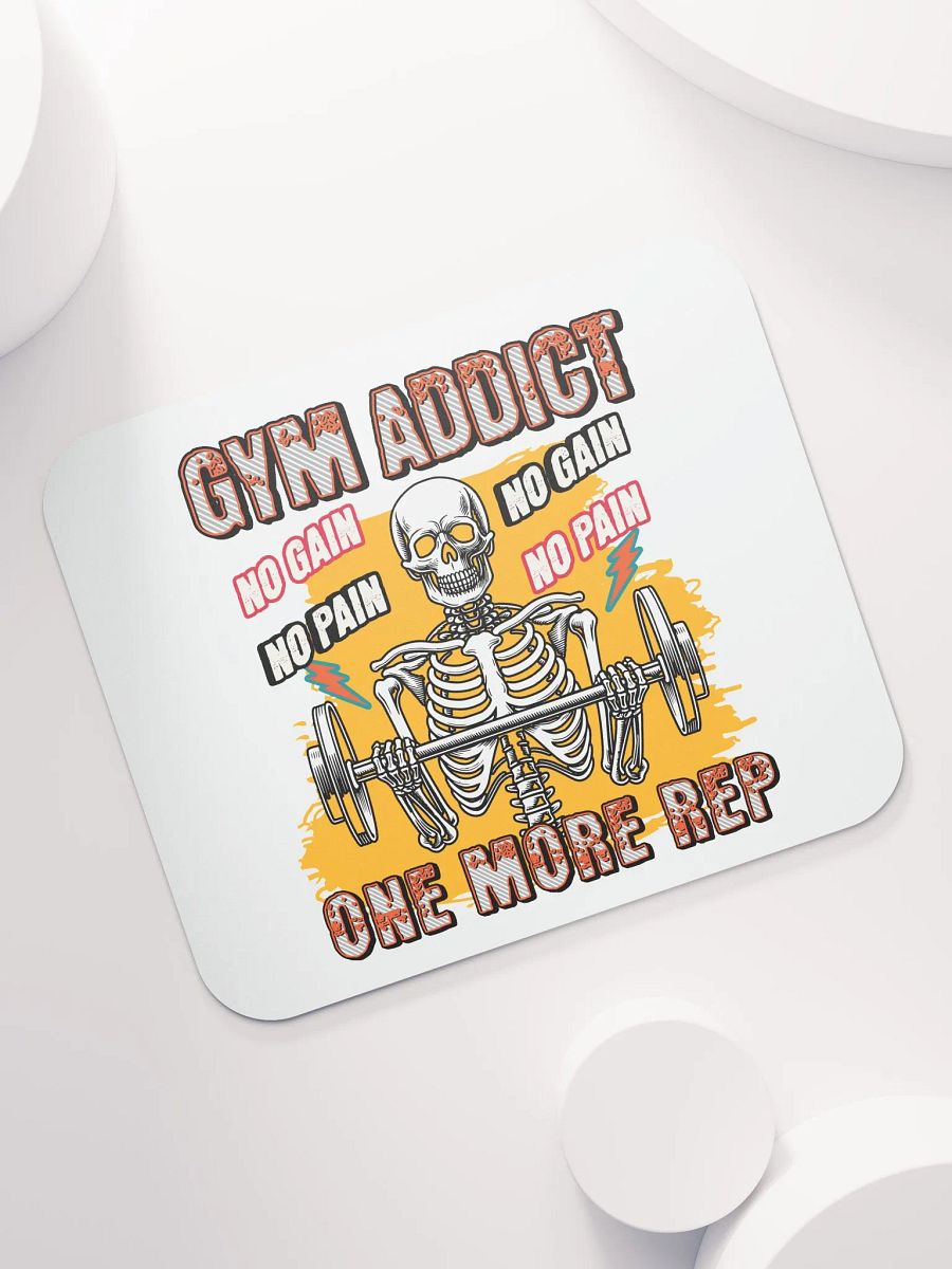 Gym Addict One More Rep Skeleton Strength Mouse Pad product image (3)