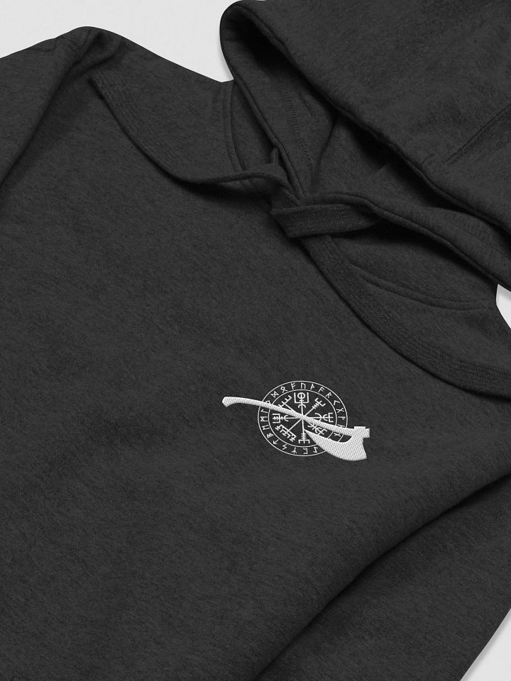 VEGVISIR & AXE - Hoodie White Embroidery product image (1)