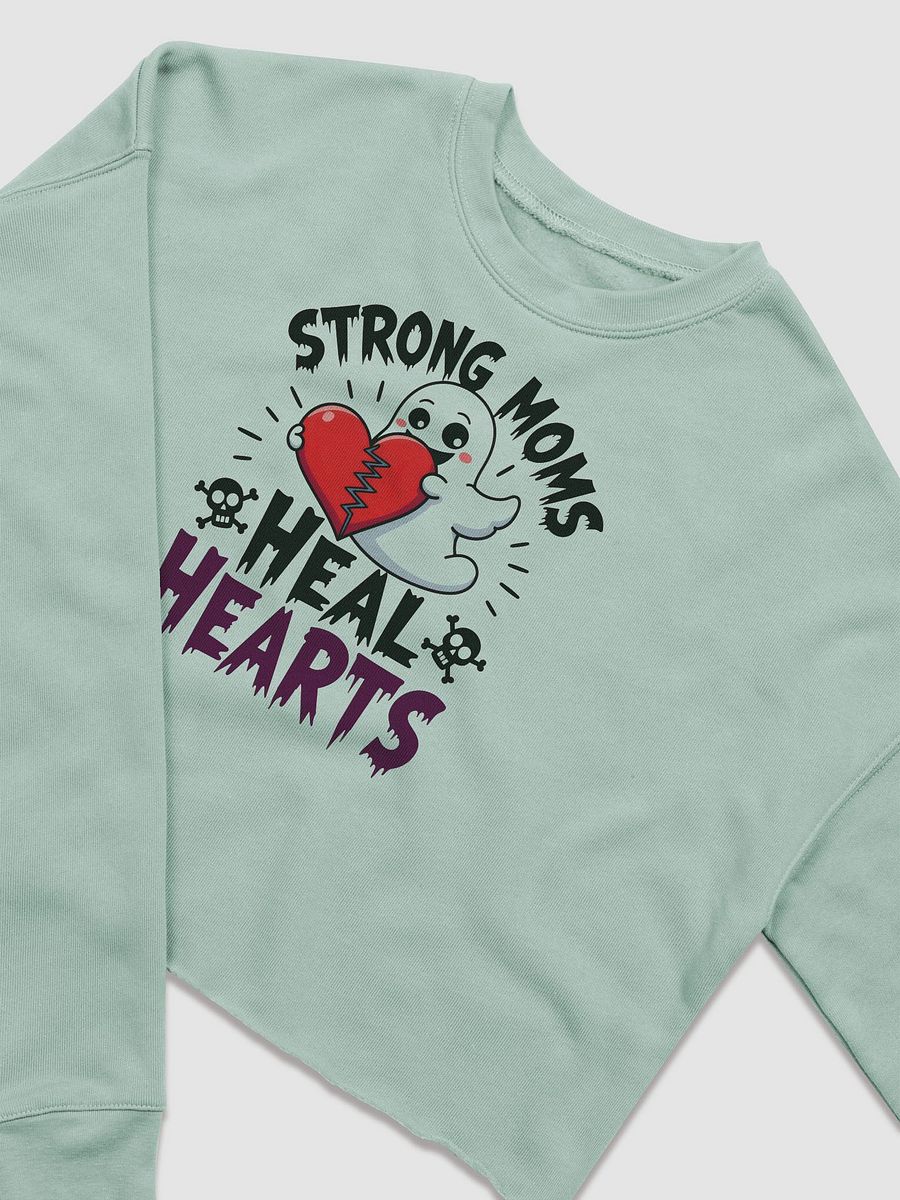 Halloween, Stitched Heart Women's Fleece Crop Sweatshirt product image (5)