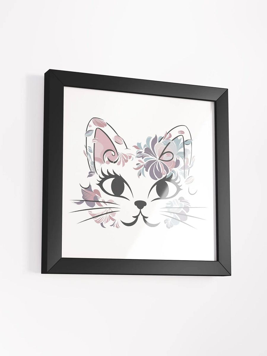 Cat Face Made of Flowers Print product image (3)