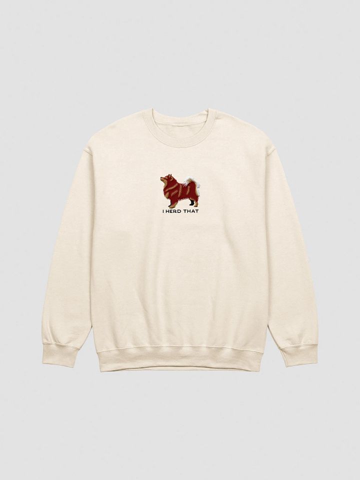 I Herd That Sweatshirt (Embroidered) of a Finnish Lapphund(Red) product image (13)