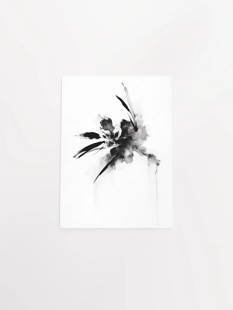 Ink Bloom II: Monochromatic Floral Art Print product image (4)