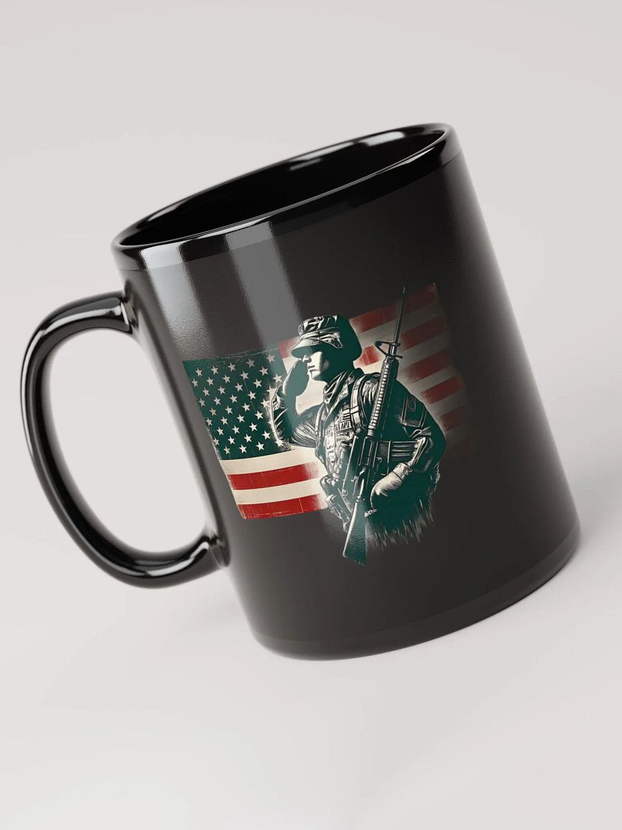 Saluting Soldier - Proud USA Patriotic Tribute Vintage Mug product image (5)