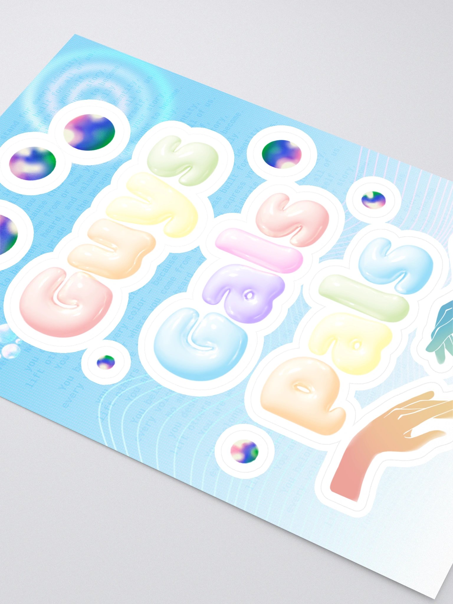 Guys Gals Pals Bubble Pride Sticker Sheet product image (2)