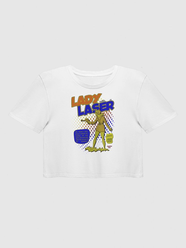"Lady With A Laser" Retro Comic Crop Top product image (1)