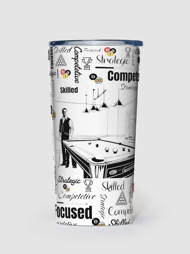 20 oz Billiard Player Affirmation Word Art Tumbler product image (2)