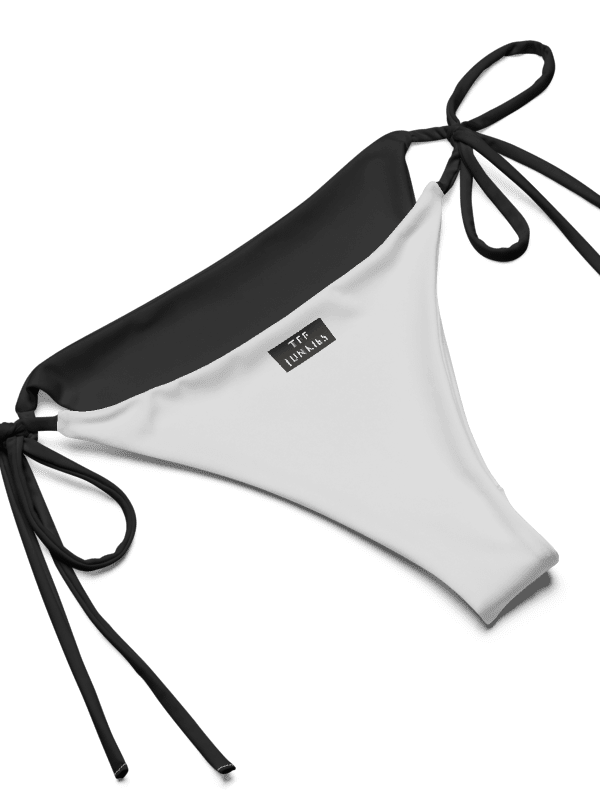 Low Rise Cheeky String Bikini, Black And Gold product image (8)