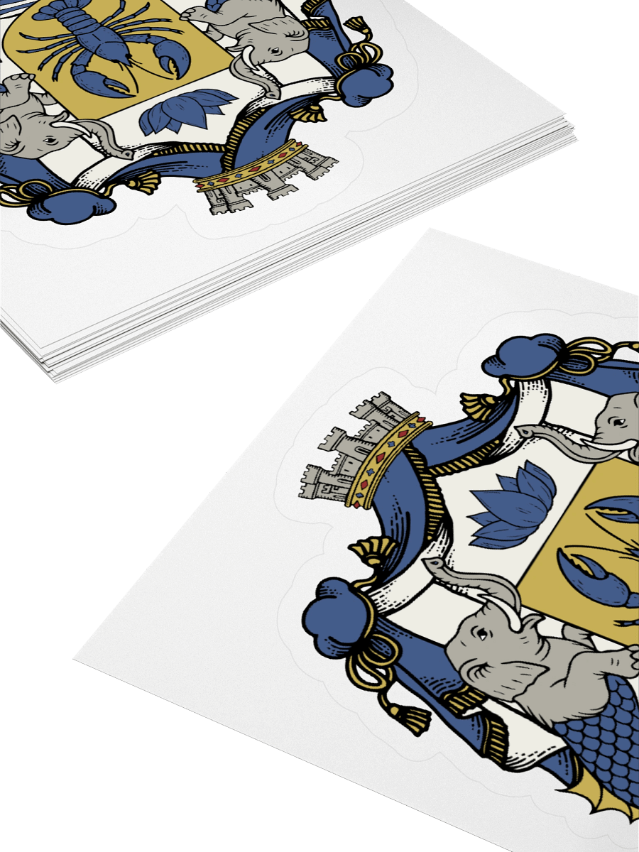 Blue Lobster Royal Arms Kiss Cut Sticker product image (10)