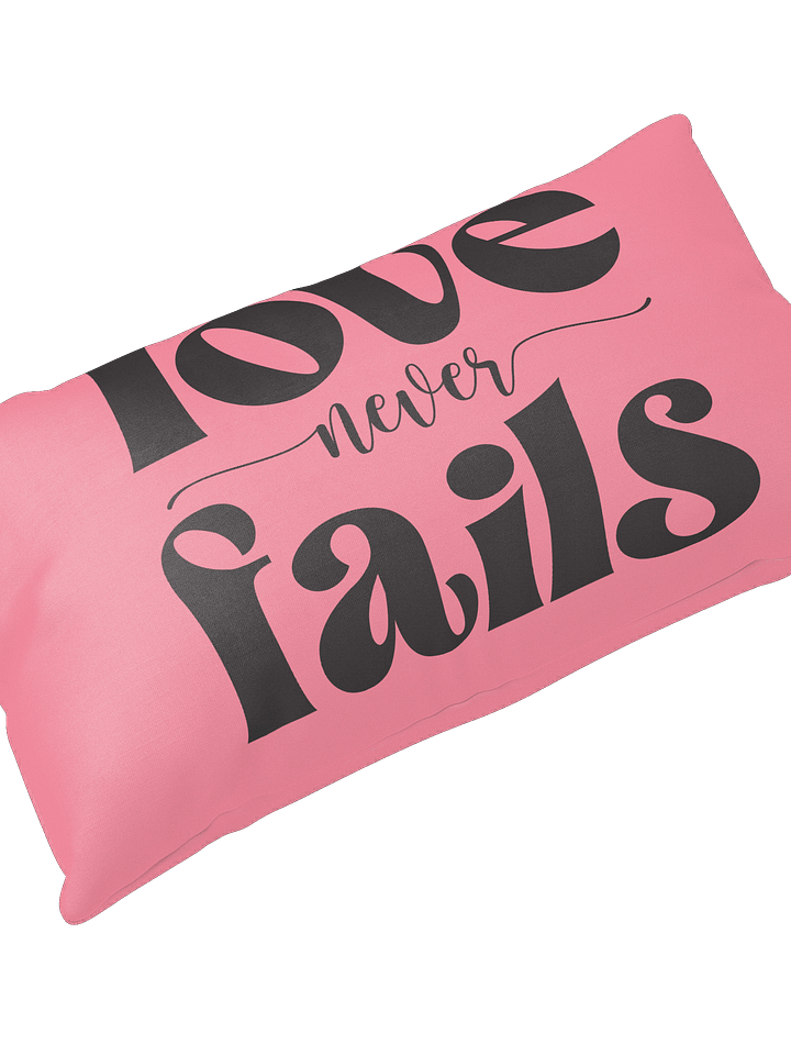 Whimsical Llama Throw Pillow – “Love Never Fails” Reversible Design product image (2)