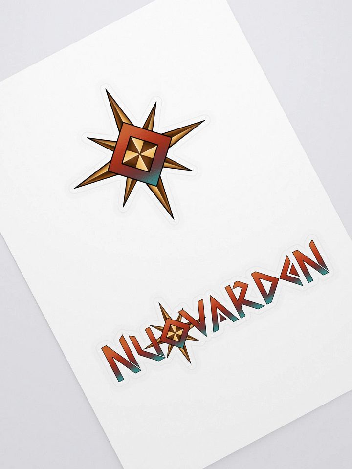 Nuovarden logo and sky crystal stickers product image (1)